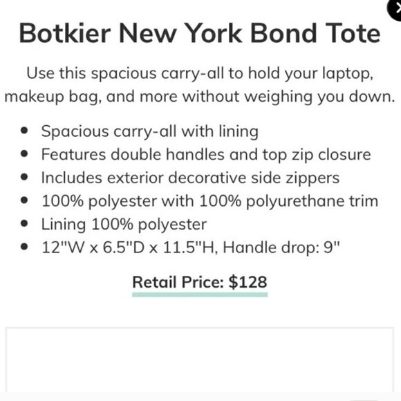 YORK🌹𝅺 Carryall Shoulder Tote by Botkier - Picture 3 of 9